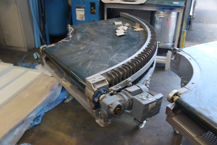 Used 90 Degree Belt Conveyor Curve used 800mm w 90 degree conveyor curve
