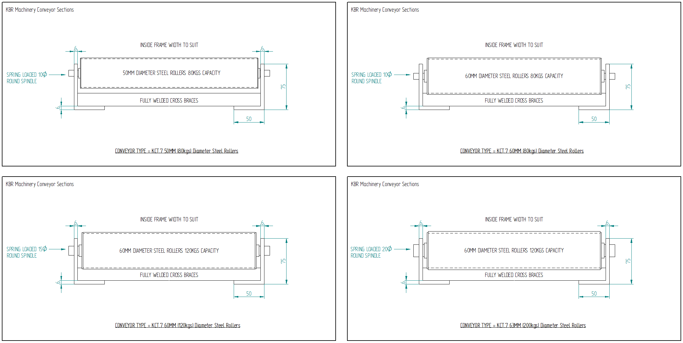 Pallet Roller Conveyor Gravity Drawings Heavy Duty Roller Tracks