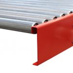 Smooth gravity roller side section with internal fold custom conveyor